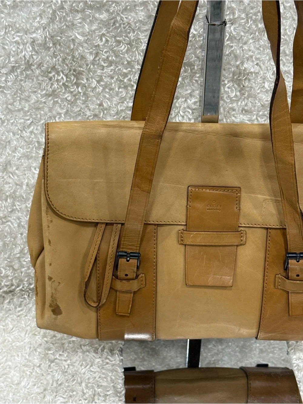 Gucci Leather Messenger double handle Bag